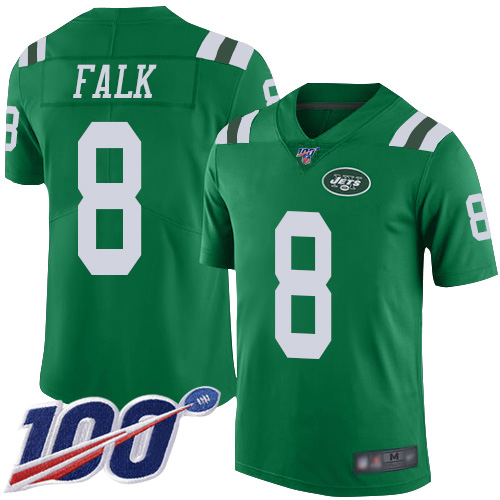 New York Jets Limited Green Men Luke Falk Jersey NFL Football #8 100th Season Rush Vapor Untouchable->new york jets->NFL Jersey